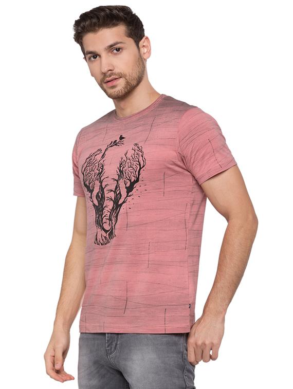 round neck printed regular t-shirt - 19643713 - Standard Image - 1