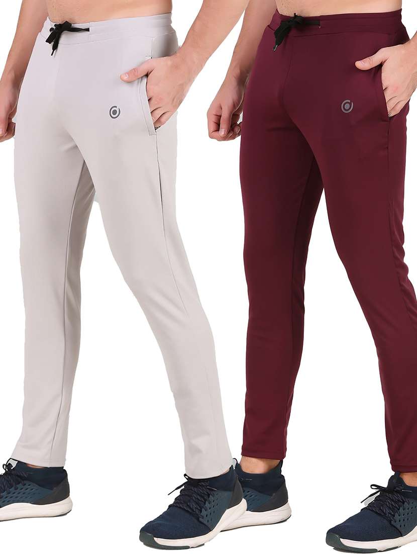 pack of 2 solid ankle length track pant