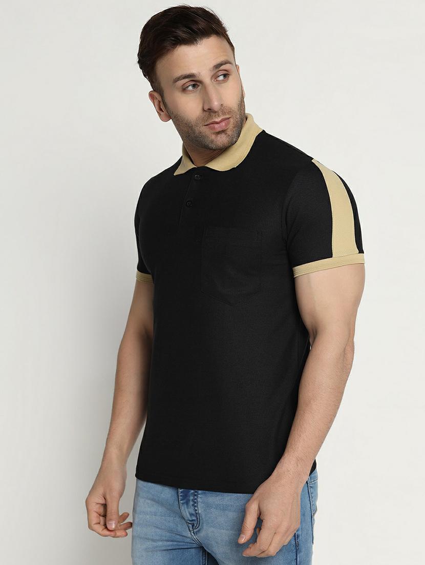 polo neck solid polo t-shirt - 19646032 - Standard Image - 1