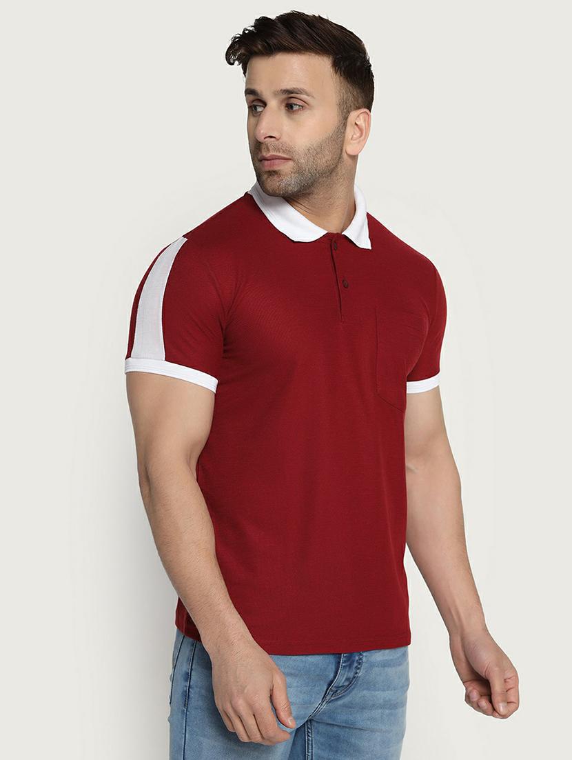 polo neck solid regular t-shirt - 19646033 - Standard Image - 1