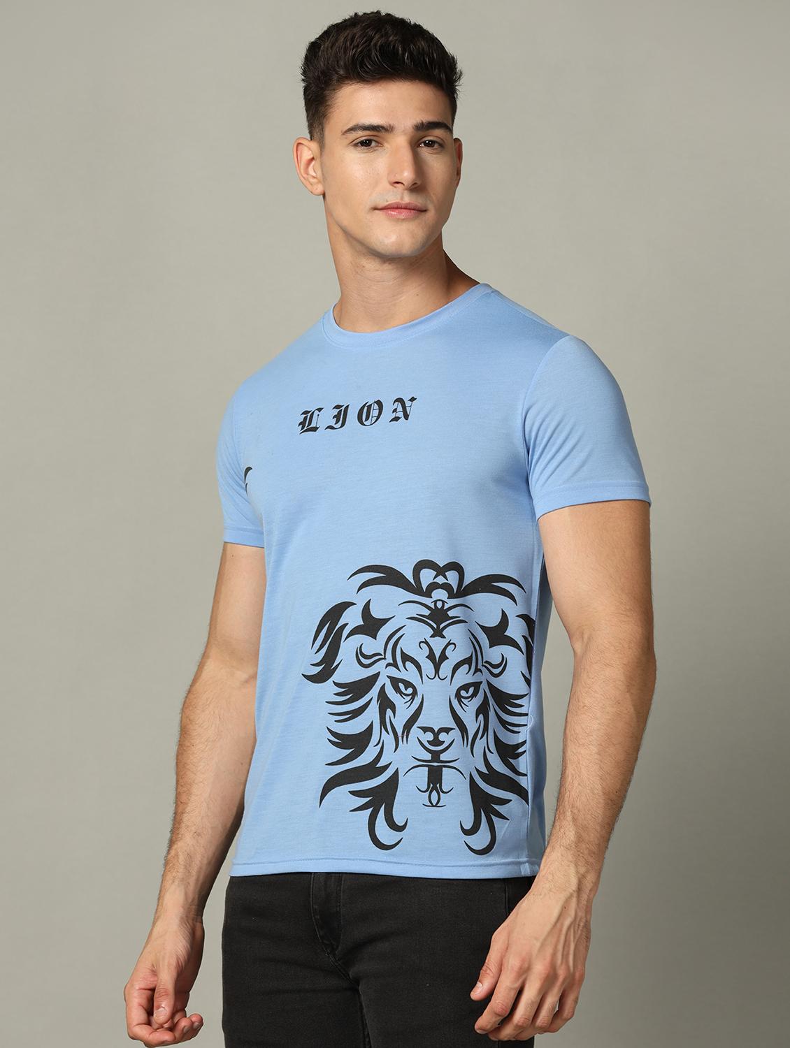round neck printed regular t-shirt - 19646299 - Standard Image - 1