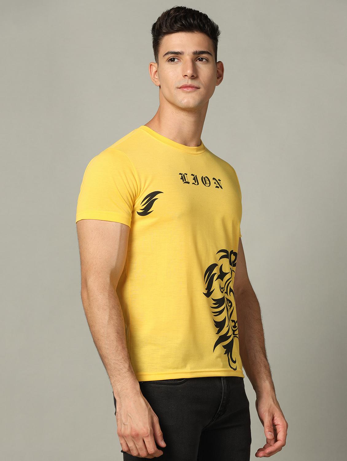round neck printed regular t-shirt - 19646302 - Standard Image - 1