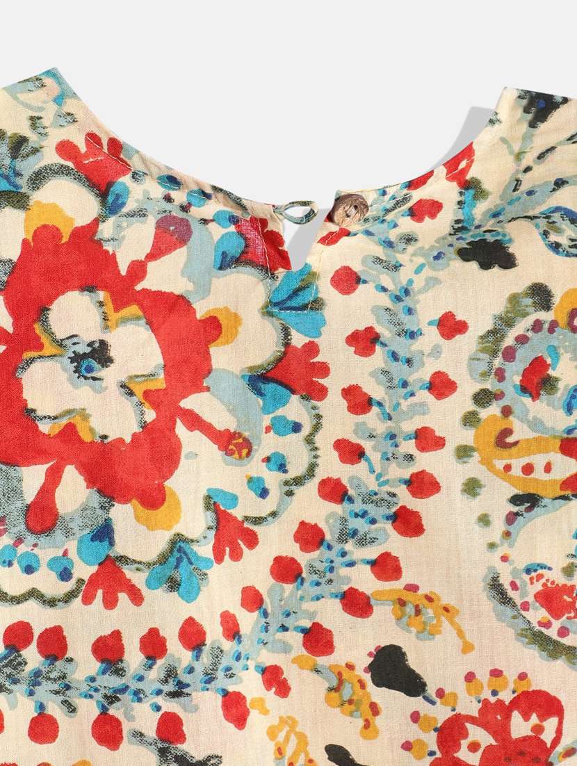 notch neck printed kurta palazzo set - 19646473 -  Standard Image - 4