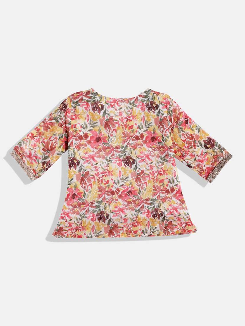 v-neck kurta sharara set - 19646477 -  Standard Image - 1