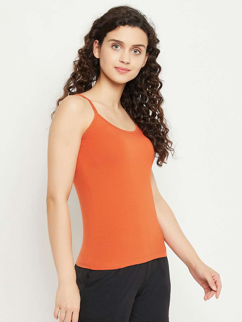 orange solid camisole - 19648038 -  Standard Image - 1
