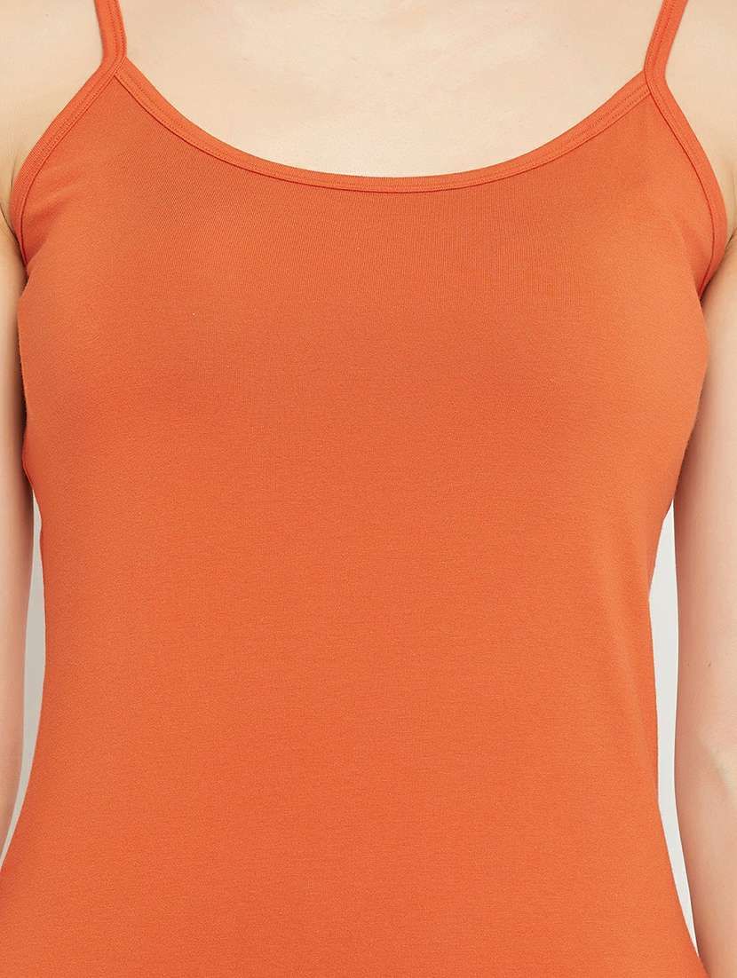 orange solid camisole - 19648038 -  Standard Image - 4