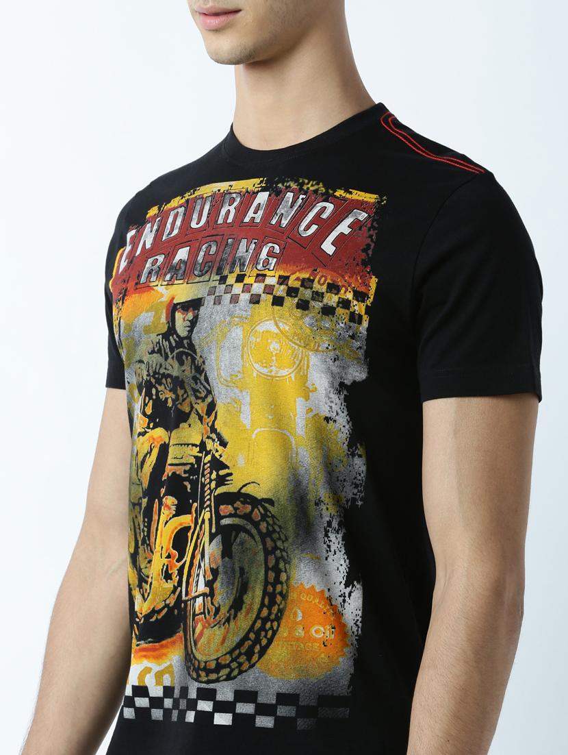 men crew neck front print t-shirt - 19649268 - Standard Image - 4