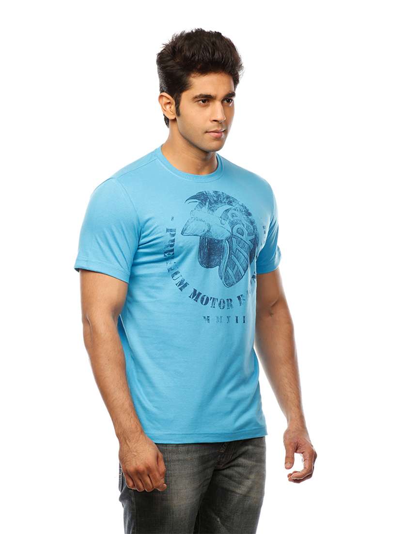 men crew neck front print t-shirt - 19649499 -  Standard Image - 1