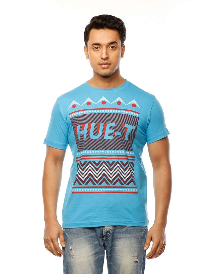 men round neck front print t-shirt - 19649506 - Zoom Image - 0