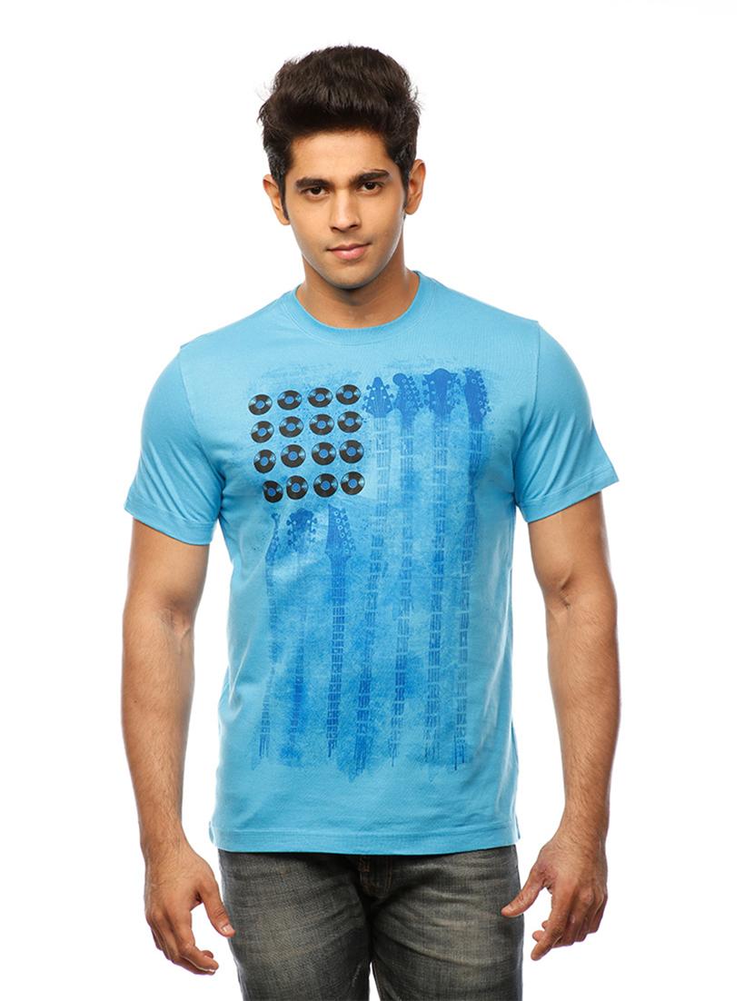 men crew neck front print t-shirt - 19649527 - Zoom Image - 0