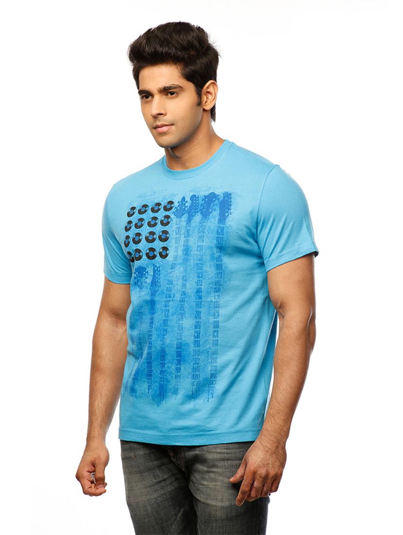 men crew neck front print t-shirt - 19649527 - Standard Image - 1