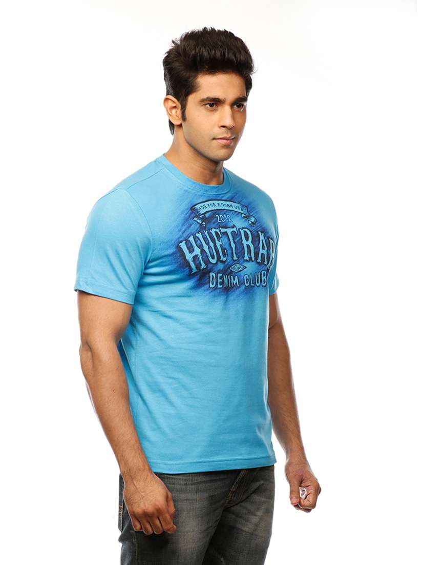 men crew neck front print t-shirt - 19649563 - Standard Image - 1