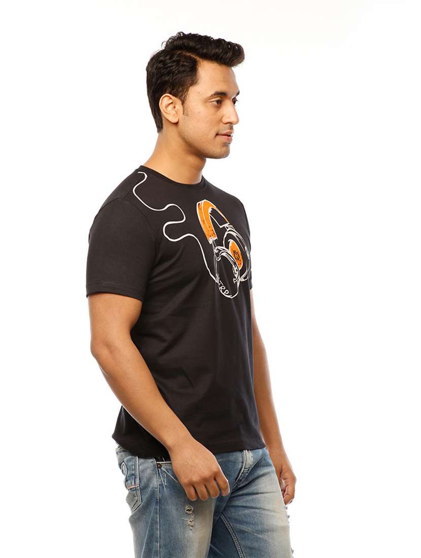 men round neck front print t-shirt - 19649565 -  Standard Image - 1