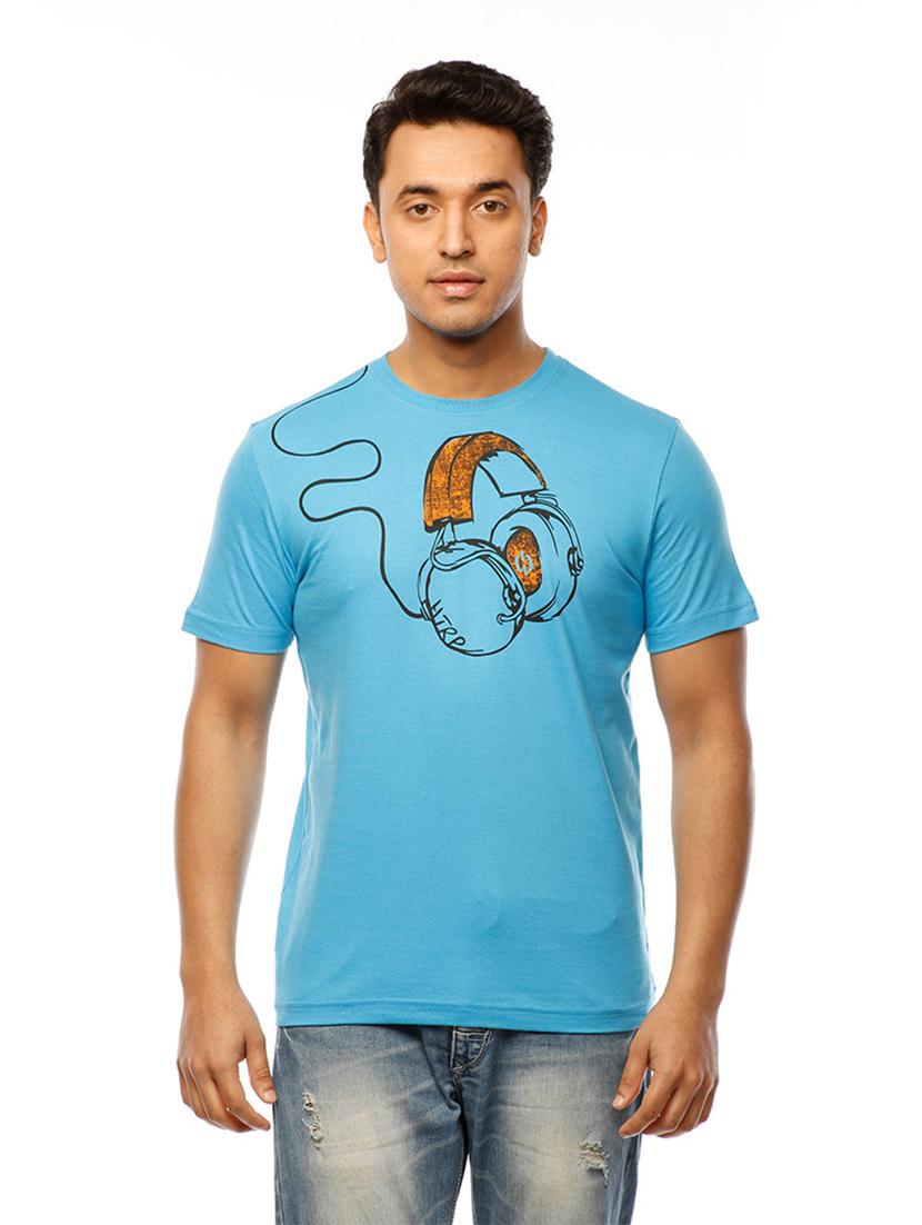 men crew neck front print t-shirt - 19649567 - Zoom Image - 0
