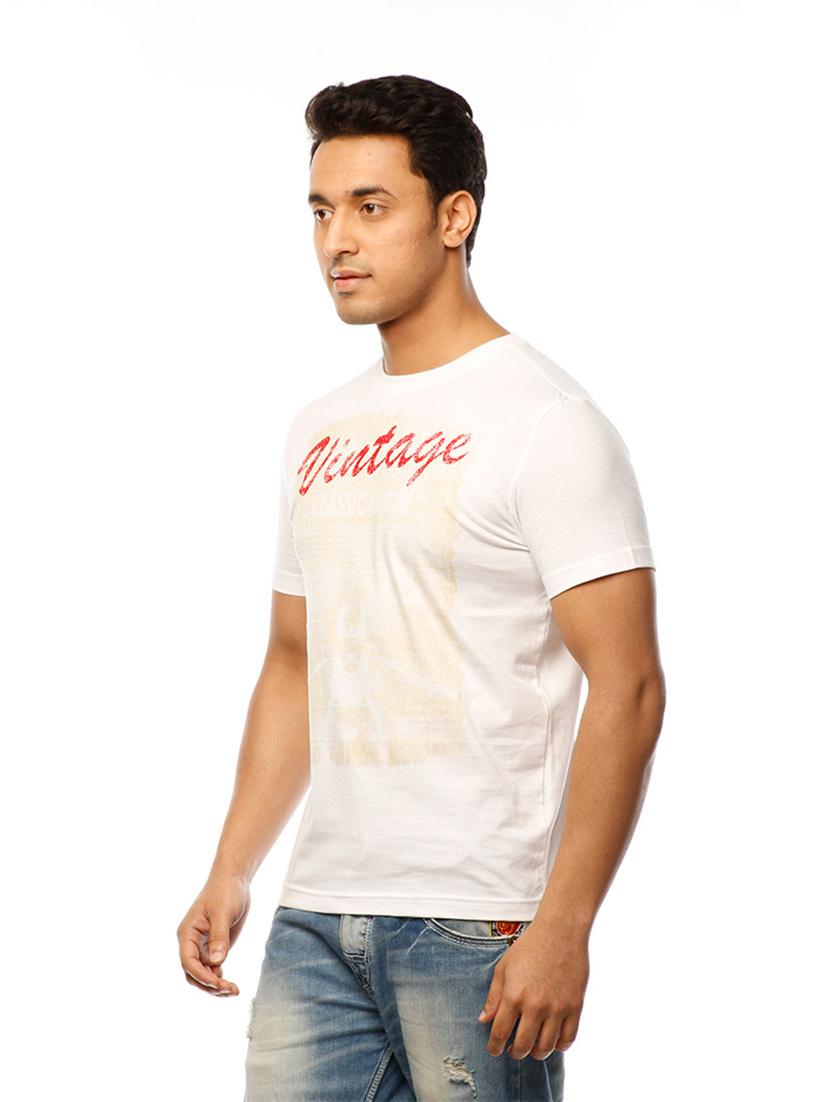 round neck printed regular t-shirt - 19649620 - Standard Image - 1