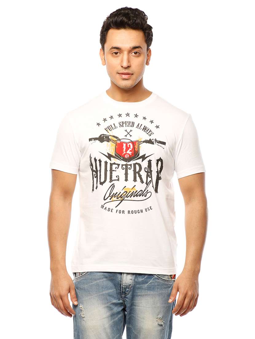 round neck printed regular t-shirt - 19649624 - Zoom Image - 0