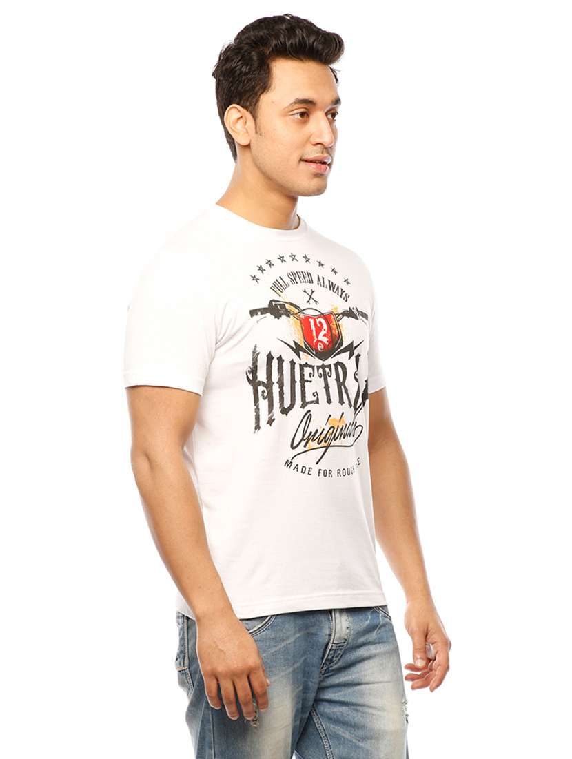 round neck printed regular t-shirt - 19649624 - Standard Image - 1