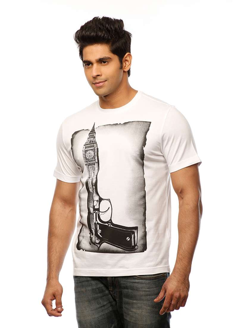 round neck printed regular t-shirt - 19649646 -  Standard Image - 1