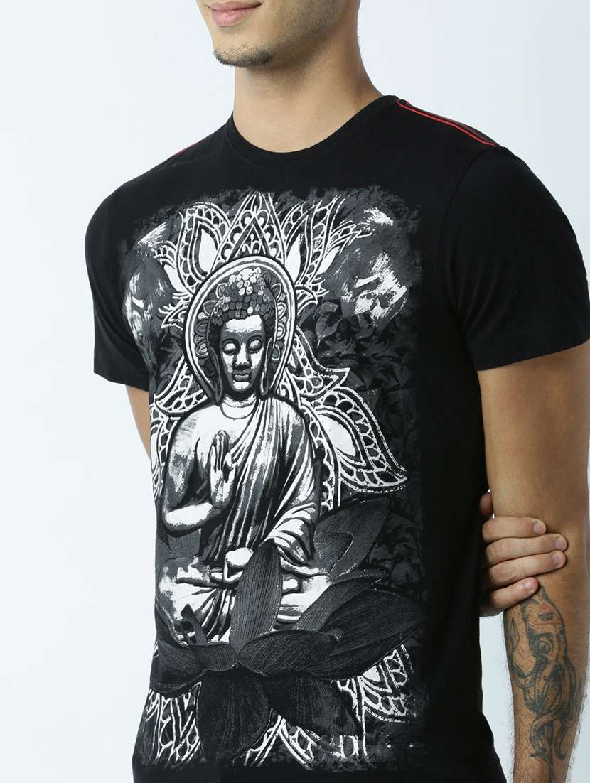 round neck printed regular t-shirt - 19649836 -  Standard Image - 4