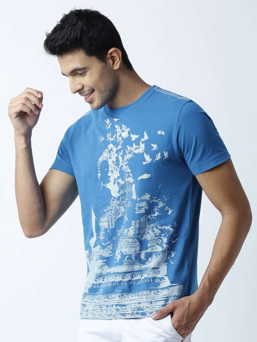 Round Neck Printed Regular T-shirt - 19649838 -  Standard Image - 1