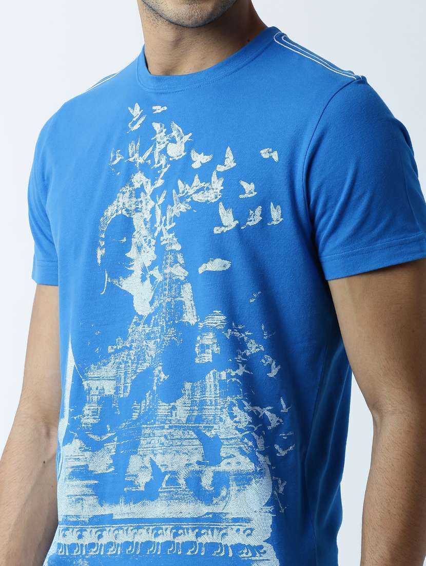 Round Neck Printed Regular T-shirt - 19649838 -  Standard Image - 4