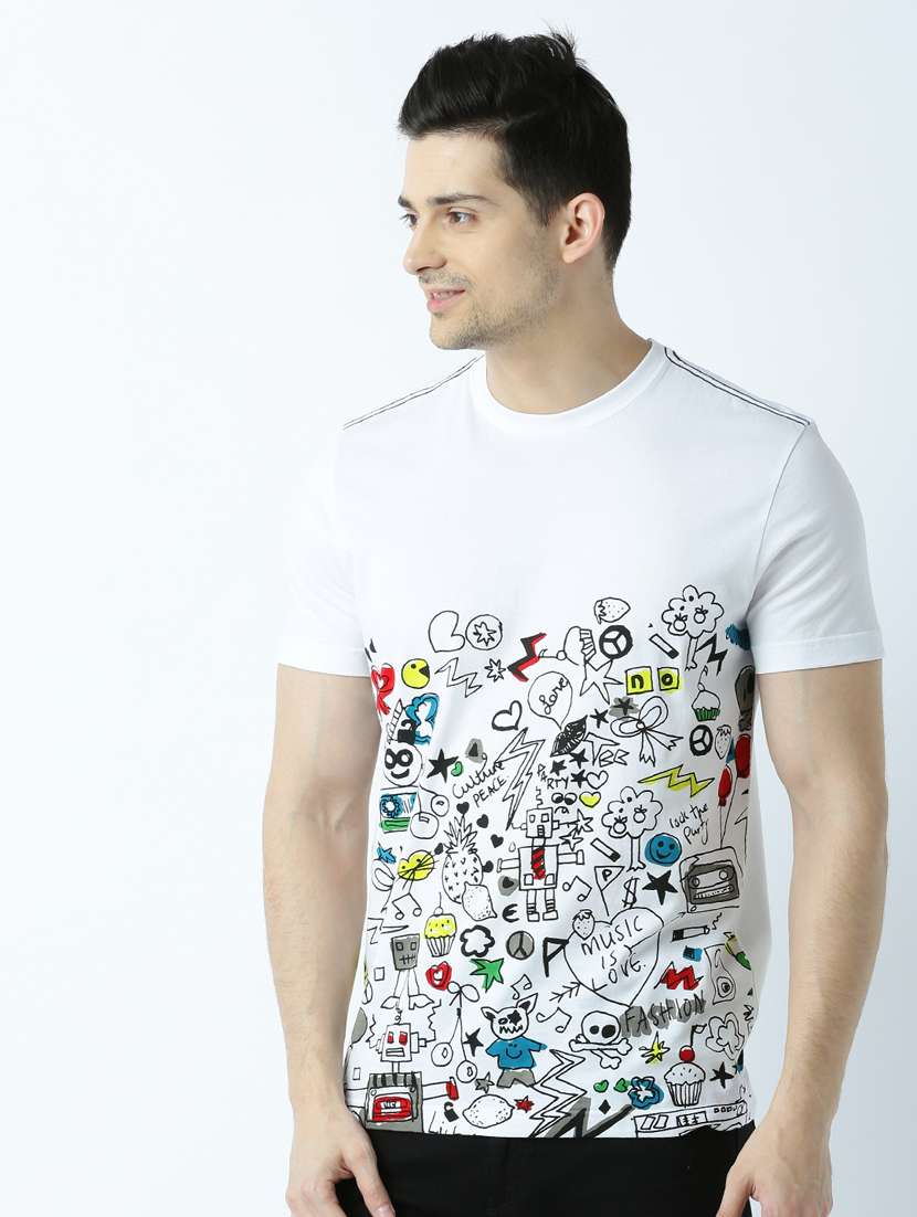 Round Neck Printed Regular T-shirt - 19649841 -  Standard Image - 1