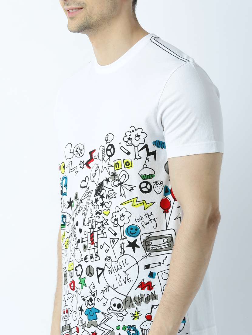 Round Neck Printed Regular T-shirt - 19649841 -  Standard Image - 4