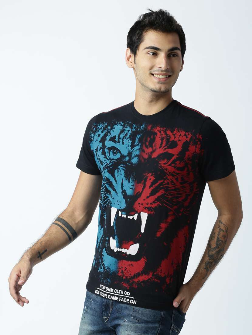 round neck printed regular t-shirt - 19649843 -  Standard Image - 1