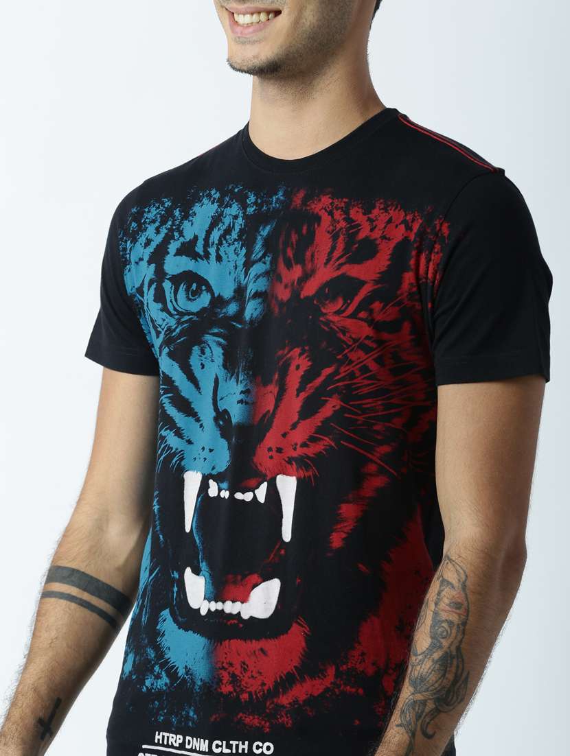 round neck printed regular t-shirt - 19649843 -  Standard Image - 4