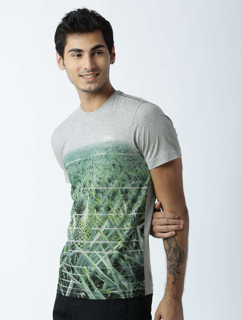 men front print short sleeve t-shirt - 19649850 -  Standard Image - 1