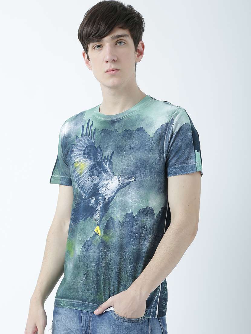 men crew neck printed t-shirt - 19649929 -  Standard Image - 1