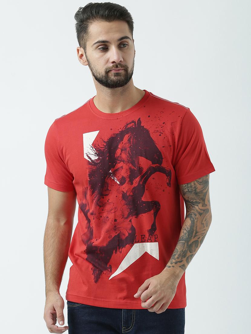 printed cotton regular t-shirt - 19650083 - Zoom Image - 0