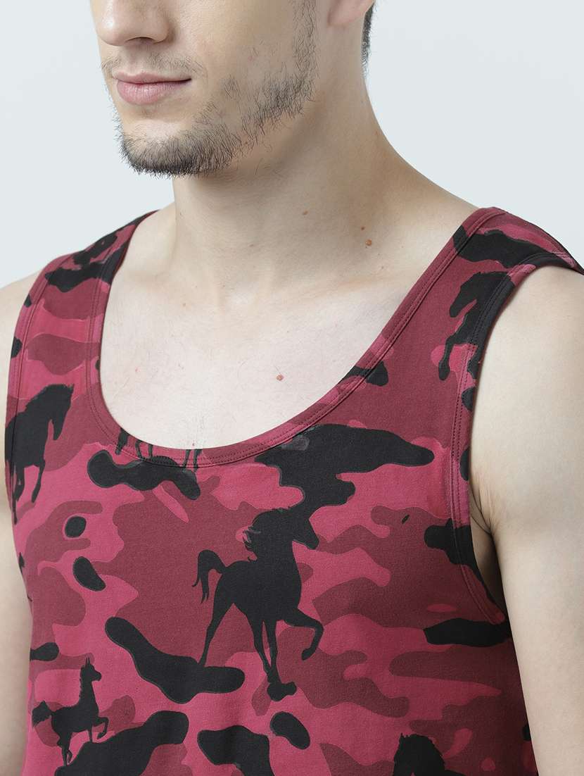 men printed sleeveless vest - 19650116 - Standard Image - 4