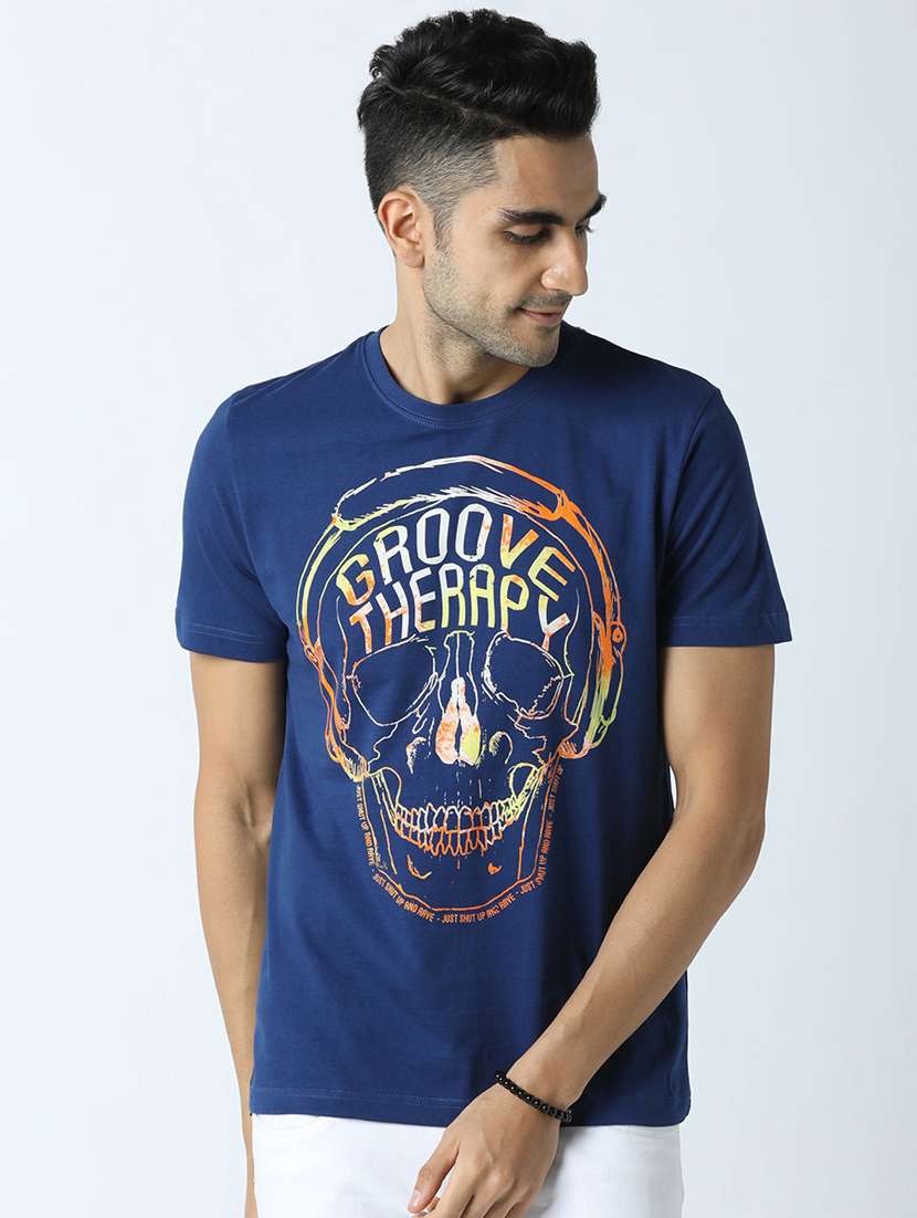 printed cotton regular t-shirt - 19650186 - Zoom Image - 0