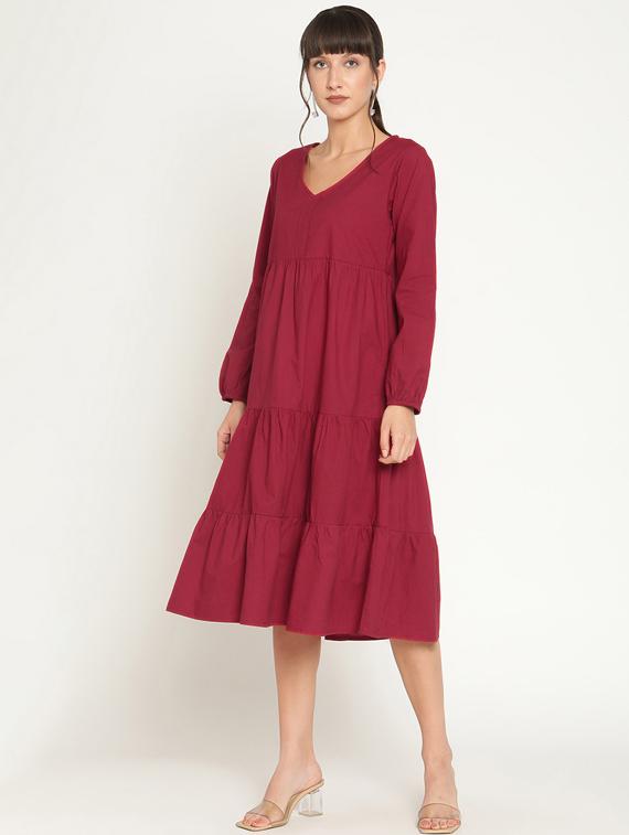 solids fit & flare dress - 19650390 - Standard Image - 1