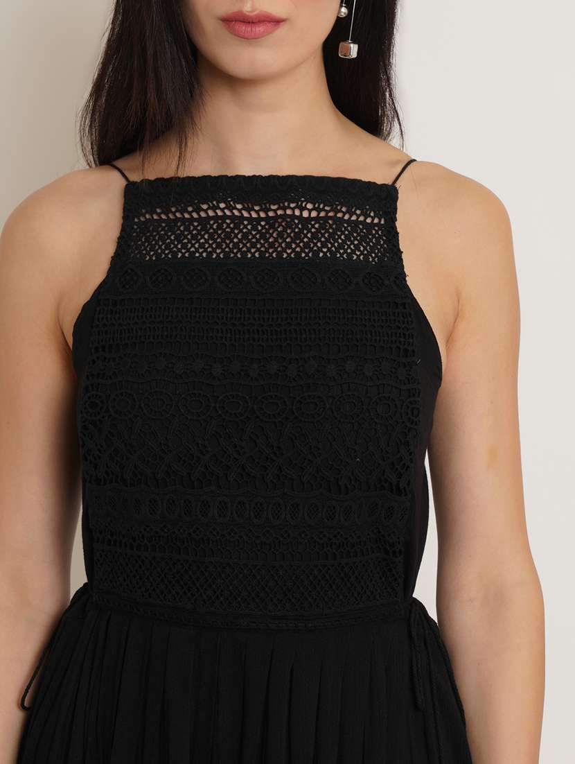 women's fit & flare solid dress - 19650742 - Standard Image - 4