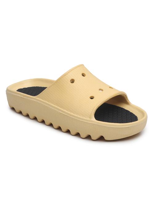 beige solid slip on flip flop - 19656763 - Standard Image - 0