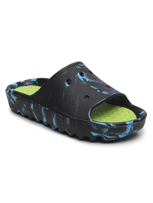 blue color block slip on flip flop - 19656764 - Standard Image - 0
