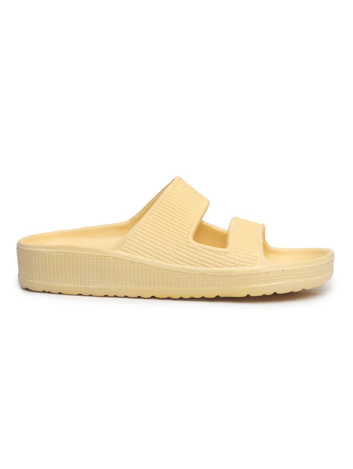 beige solid slip on flip flop - 19656768 - Standard Image - 1