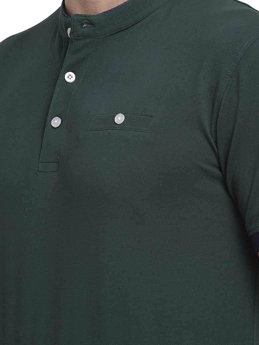 henley neck solid regular t-shirt - 19656810 - Standard Image - 4