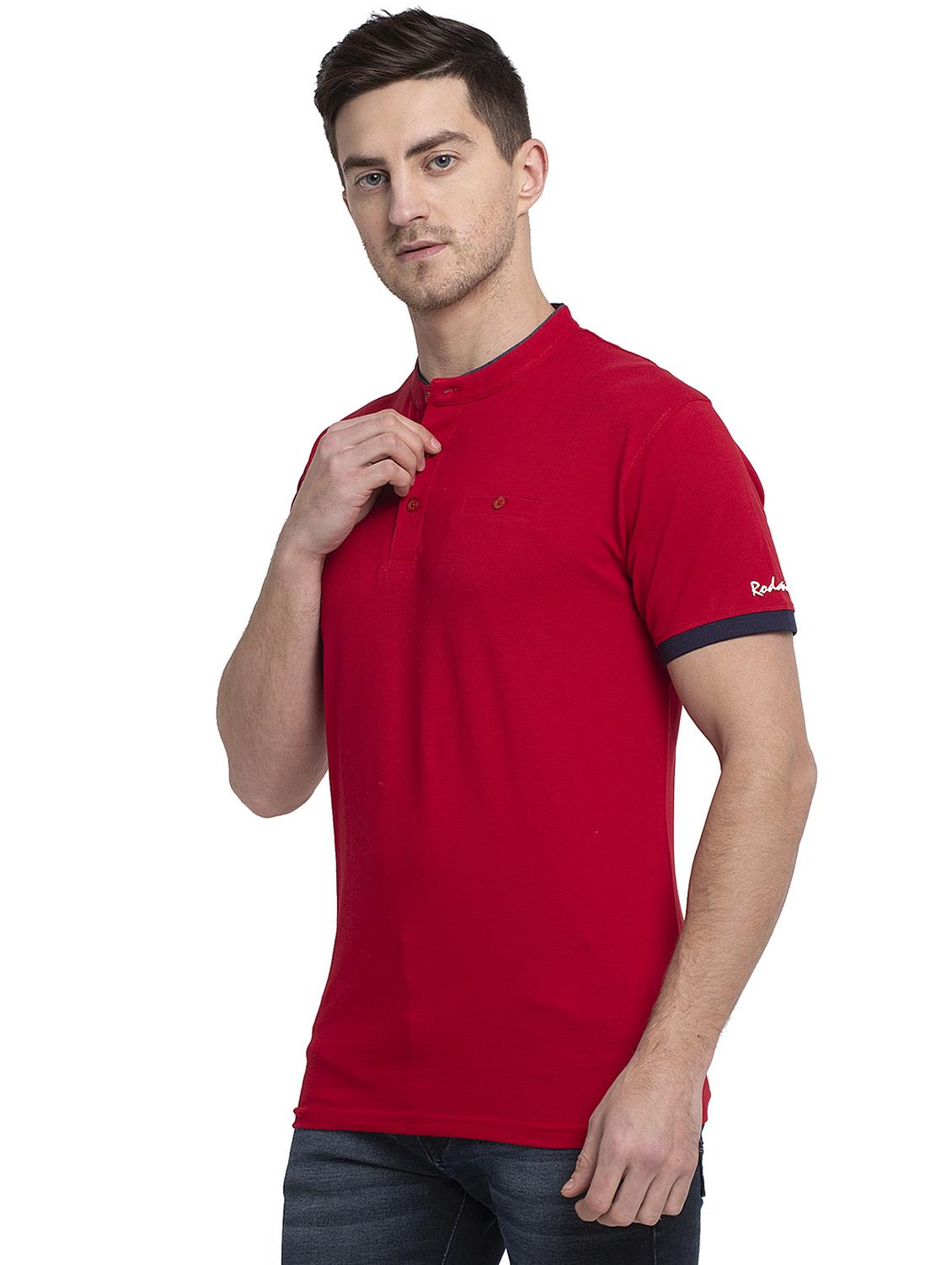 henley neck solid regular t-shirt - 19656812 -  Standard Image - 1