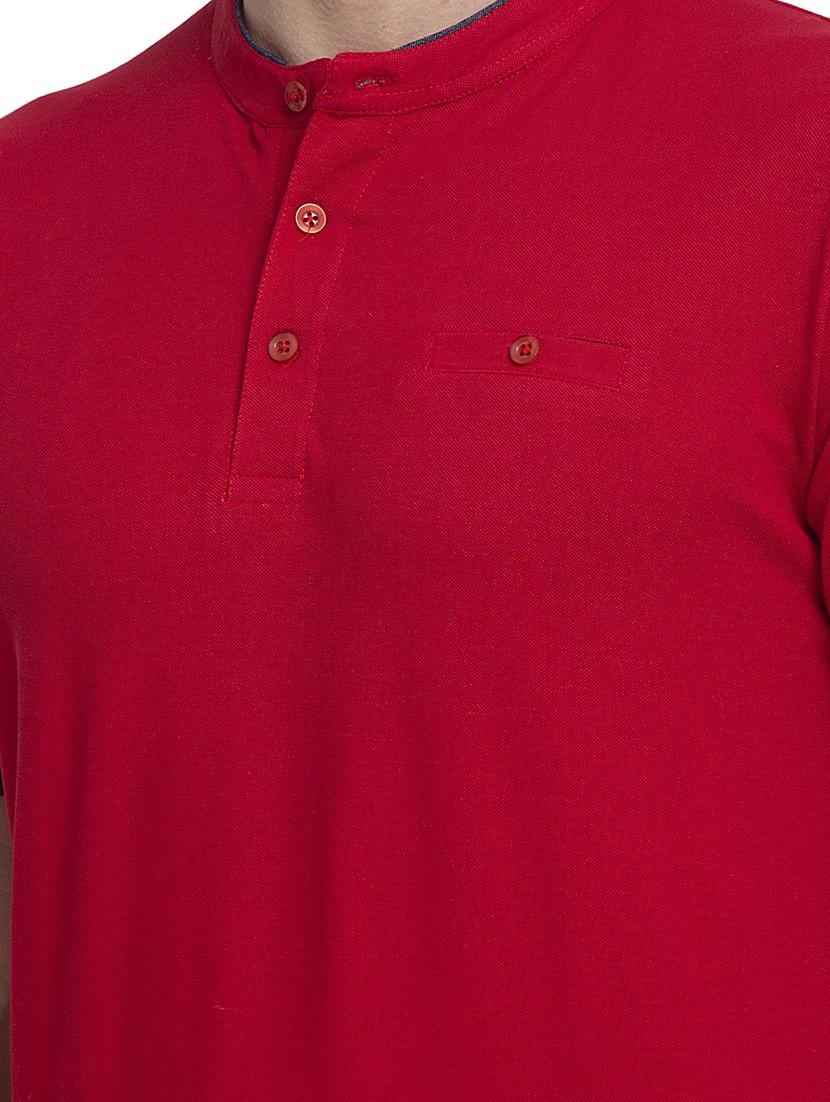 henley neck solid regular t-shirt - 19656812 - Standard Image - 4