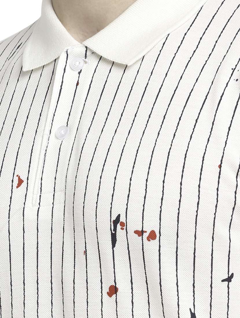 polo neck striped regular t-shirt  - 19656837 -  Standard Image - 4