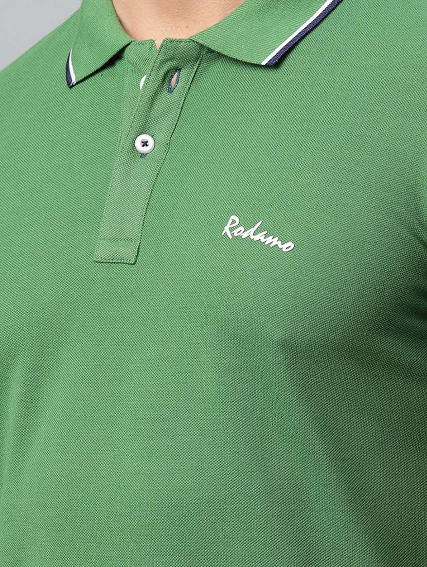 polo neck solid regular t-shirt  - 19656856 -  Standard Image - 4