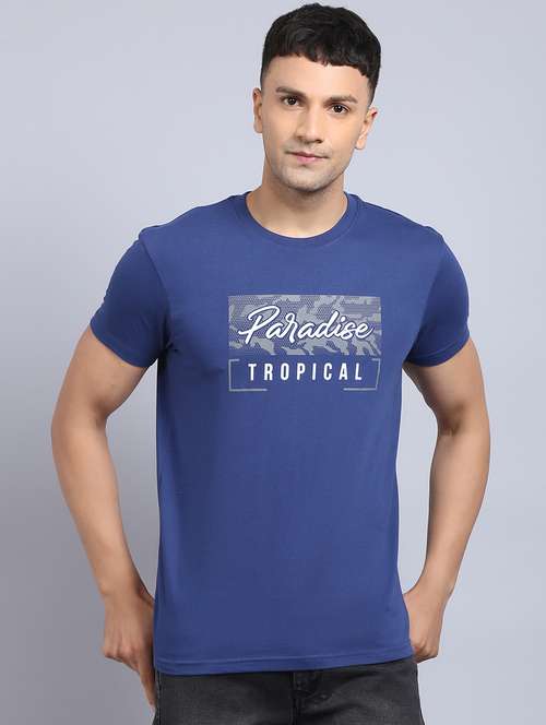 round neck printed regular t-shirt - 19656875 - Standard Image - 0