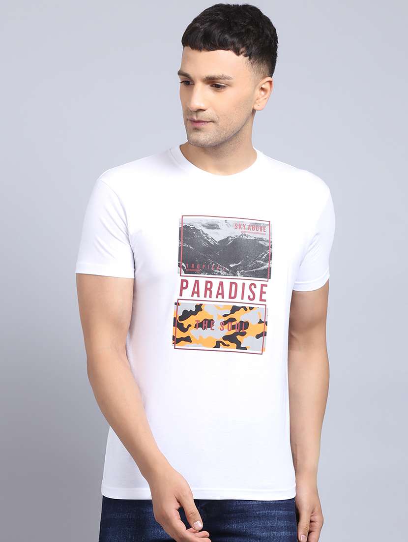 round neck printed regular t-shirt