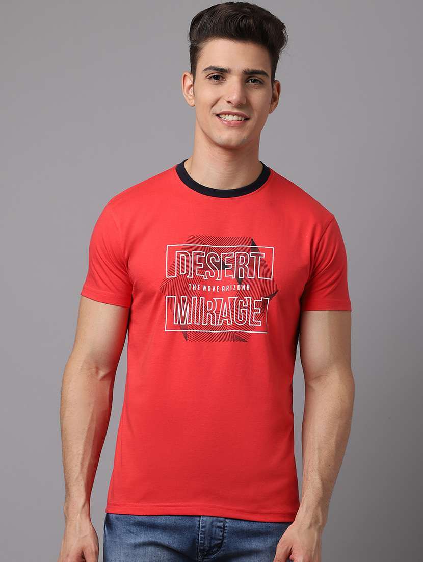 round neck printed regular t-shirt - 19656888 - Zoom Image - 0