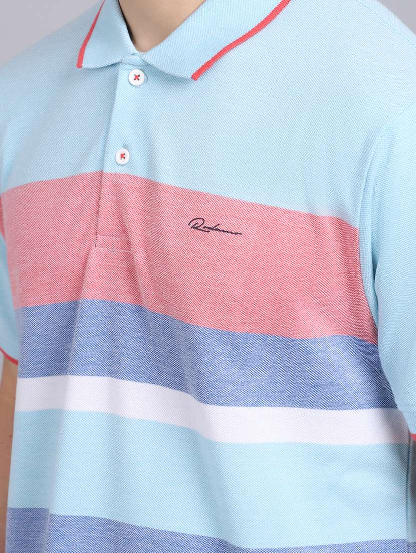 polo neck color block regular t-shirt  - 19656911 -  Standard Image - 4