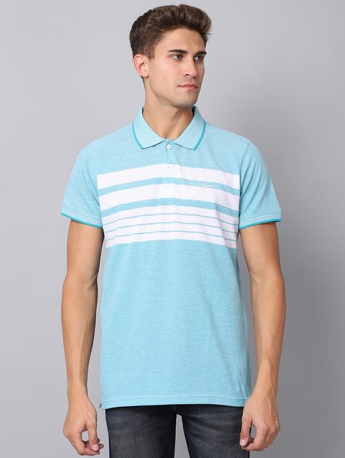 polo neck striped regular t-shirt - 19656913 - Standard Image - 0