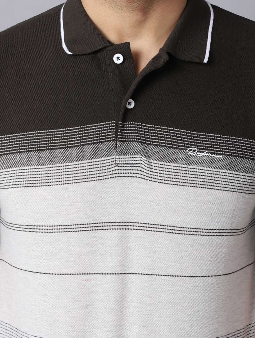 polo neck striped regular t-shirt  - 19656923 -  Standard Image - 4